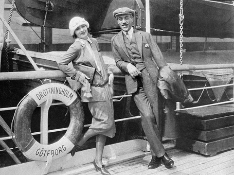 The Joyless Street 1925. Garbo and Stiller on the Drottningholm NYC July 1925